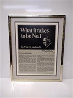 Vince Lombardi "What it Take to be #1" Poster
