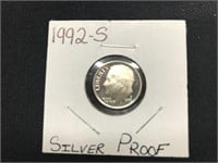 1992S Silver Proof Roosevelt Dime