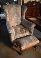 Nice Chippendale Style Wingback Chair