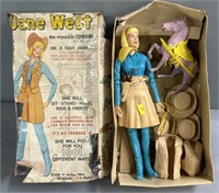 Marx Jane West Cowgirl Doll & Box