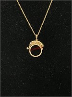 Stamped 14K Effy Chain with Leopard Pendant