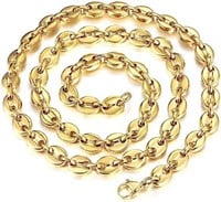 18k Gold Plated Sterling Chain Link Necklace