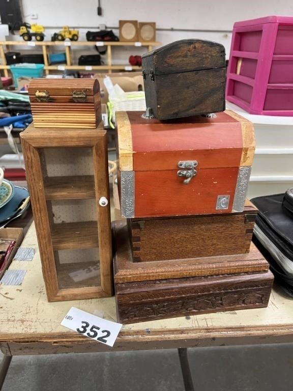 WOOD DECOR BOXES, DISPLAY CASE AND MORE
