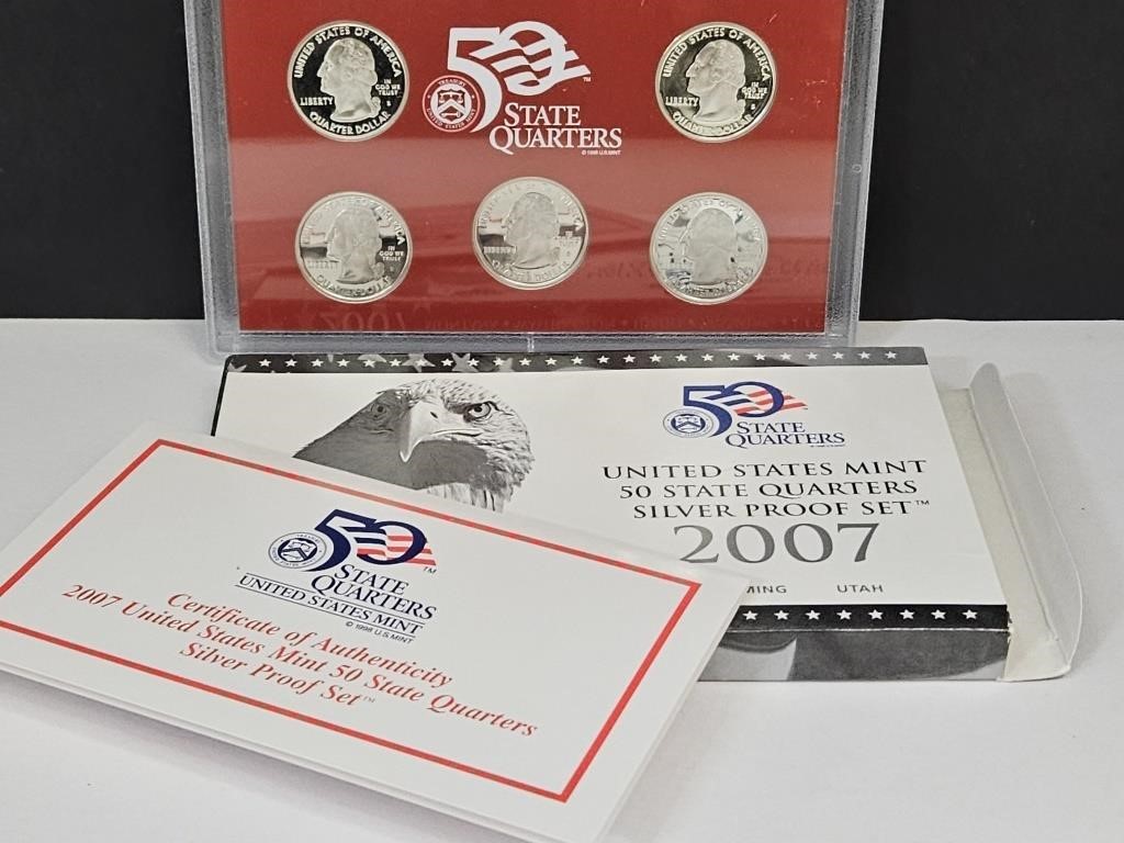 2007 Silver US State Quarter Coin Set