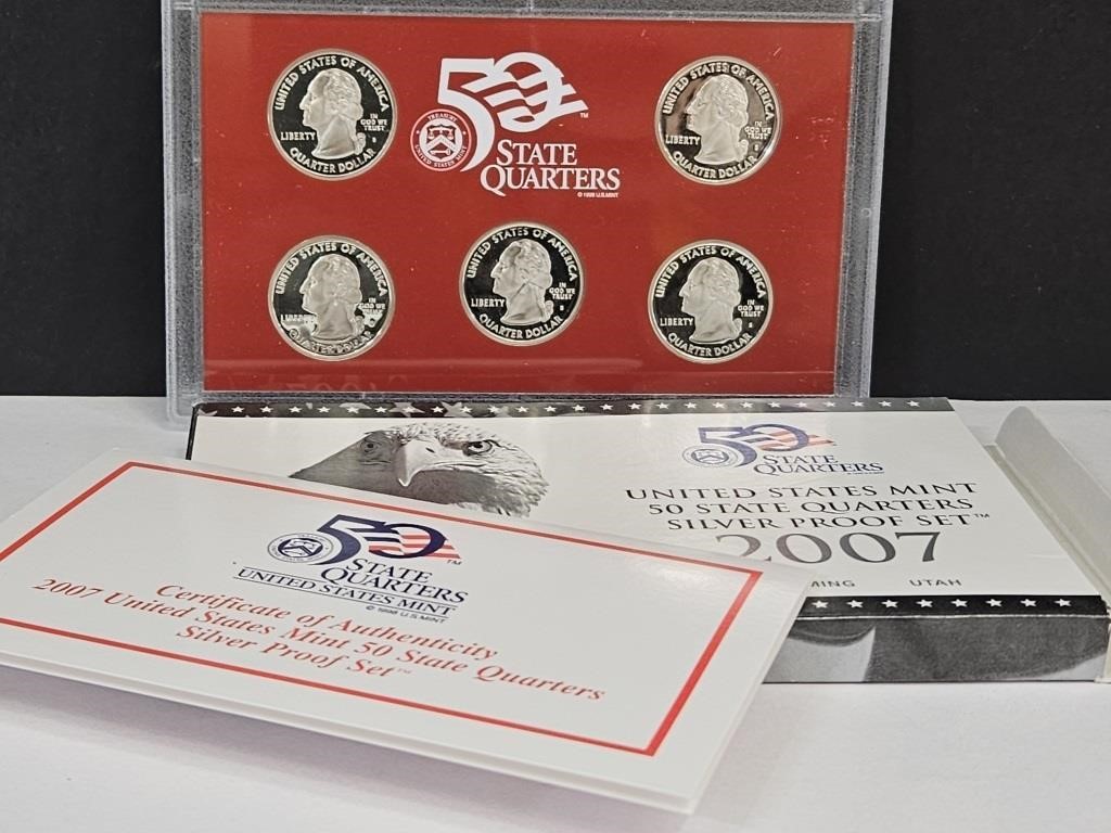 2007 Silver US Quarter Coin Set