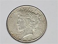 1922 Silver Peace Dollar Coin