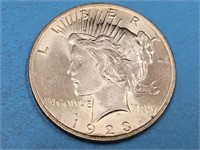 1923 Silver Pease Dollar Coin