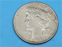 1928 S Silver Peace Dollar Coin
