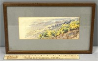Mountainside Landscape Watercolor