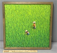 Workers in the Field Oil Painting on Canvas