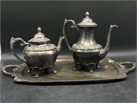 Vintage Heritage Roger Bros Silver Plated Tea Set