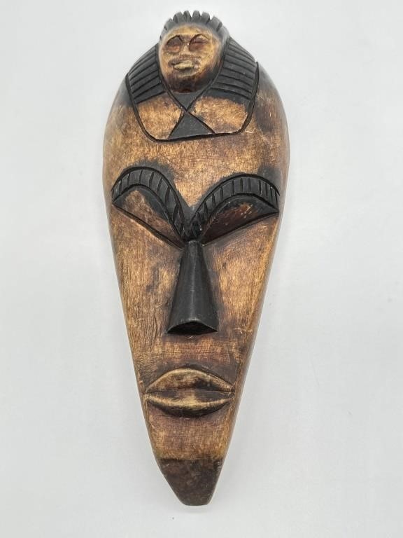 African Tribal Mask Wood Handcrafted In Ghana