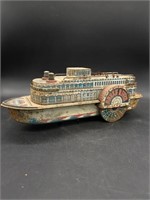 1940’s Modern Toys Queen River Tin Litho Boat