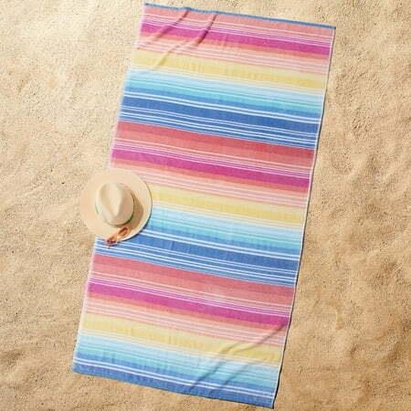 BH&G Cotton Blend Rainbow Beach Towel  38 x 72