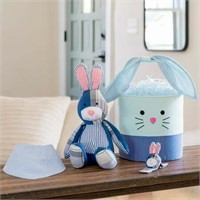 Blue Bunny Plush Easter Basket  Kipekee  8 inch