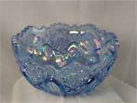 L.E.Smith Vintage Blue Irredesent Carnival Glass