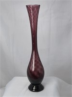 Vintage Amethyst Swirl/Twisted Hand Blown Vase,