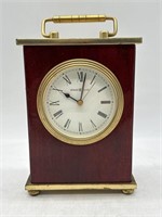 VTG Howard Miller Wood Carriage Desk Mantel Clock