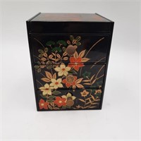 5" Vintage Japan 3 Drawer Laquered Jewelry Box