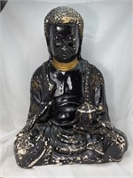 Early 1900's Buddha Enameled Painted Plaster