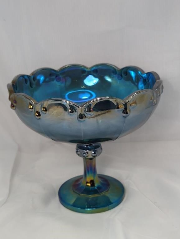 Beautiful Indiana Glass Co. Blue Iridescent