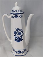Vintage Blue & White Flower Chocolate Tea Pot