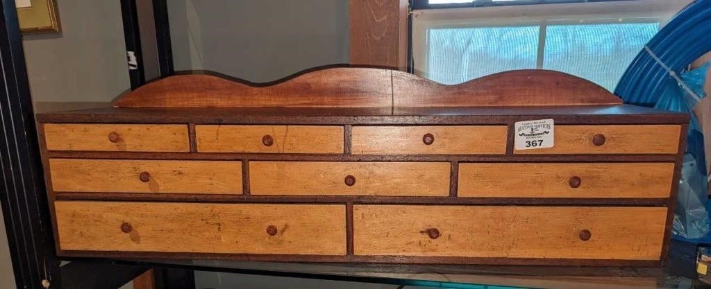 Antique Tabletop wooden drawer cabinet