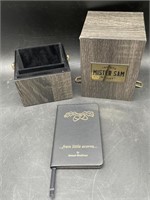 Tribute Mister Sam Whiskey Oak Box With Book