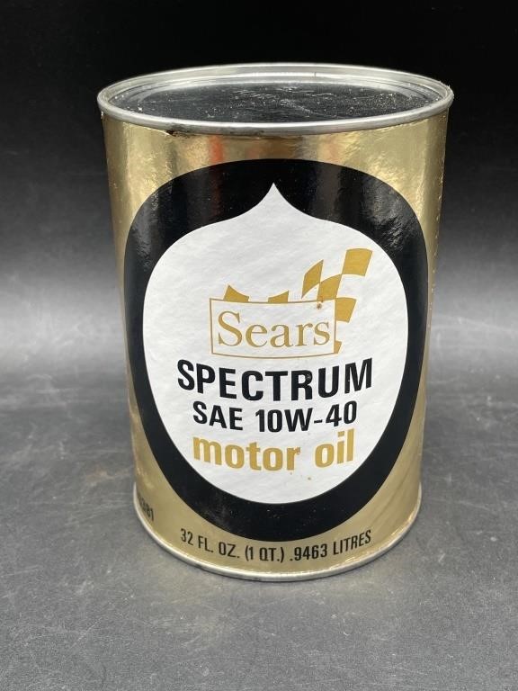 1960s Vintage Sears Oil Can Racing Oil FULL