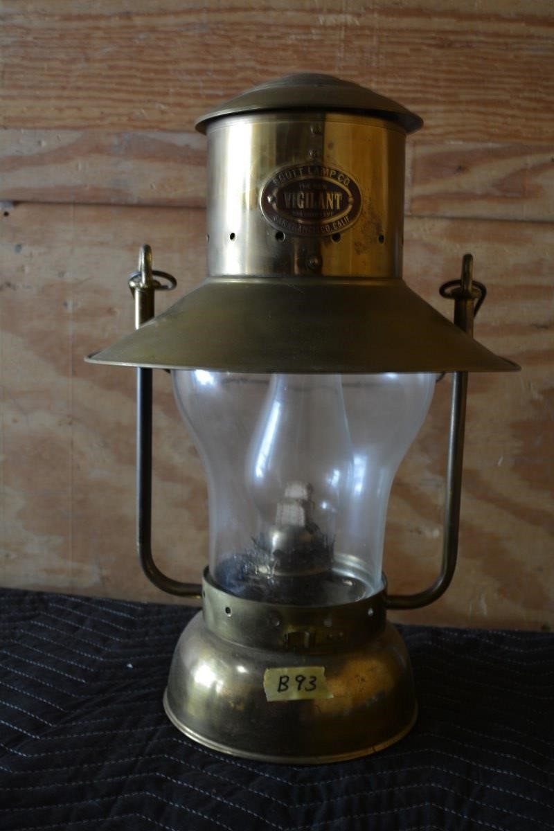 93B: Brass Scott Lamp Co. Railroad lamp