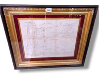 1859 WW Chapman Oregon Map Framed