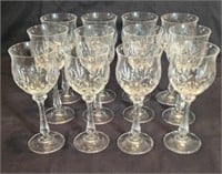 12 pc Mikasa Crystal Wine glasses