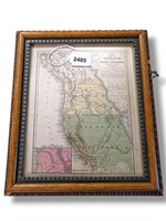 1846 Map of Oregon and Upper California Framed