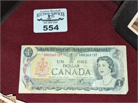 1973 CDN $1 dollar bank note