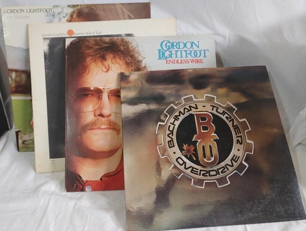 Three Gordon Lightfoot LP's & BTO Album