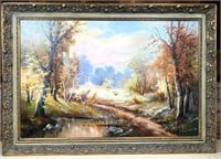 Oil on canvas - Landscape by Cardi 29x41