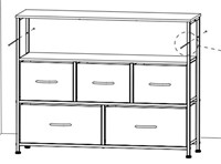 Cabinet tv stand metal frame Drawers *new