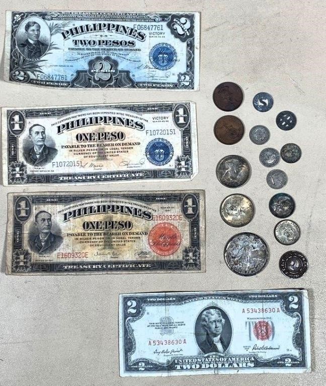 US coins & currency - phillipines