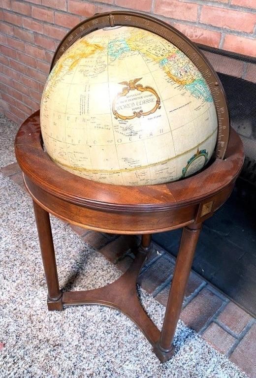 vintage Replogle 16" globe on stand- good cond.