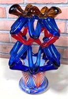 Art glass vase- 12"