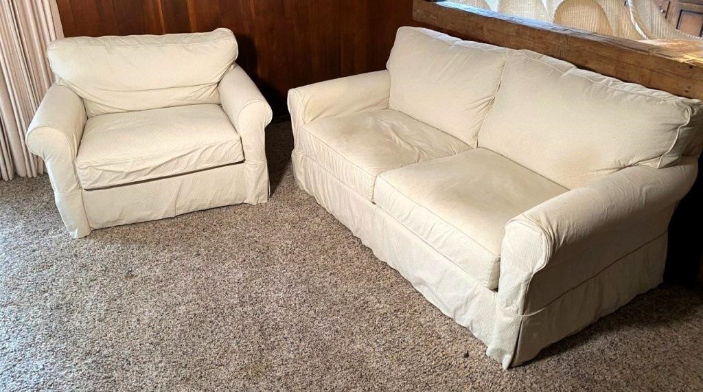 chair & sofa- washable exterior good condition