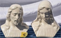 8P: Mary and Jesus Busts, 6” tall