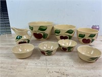 Vintage watt pottery nesting bowls