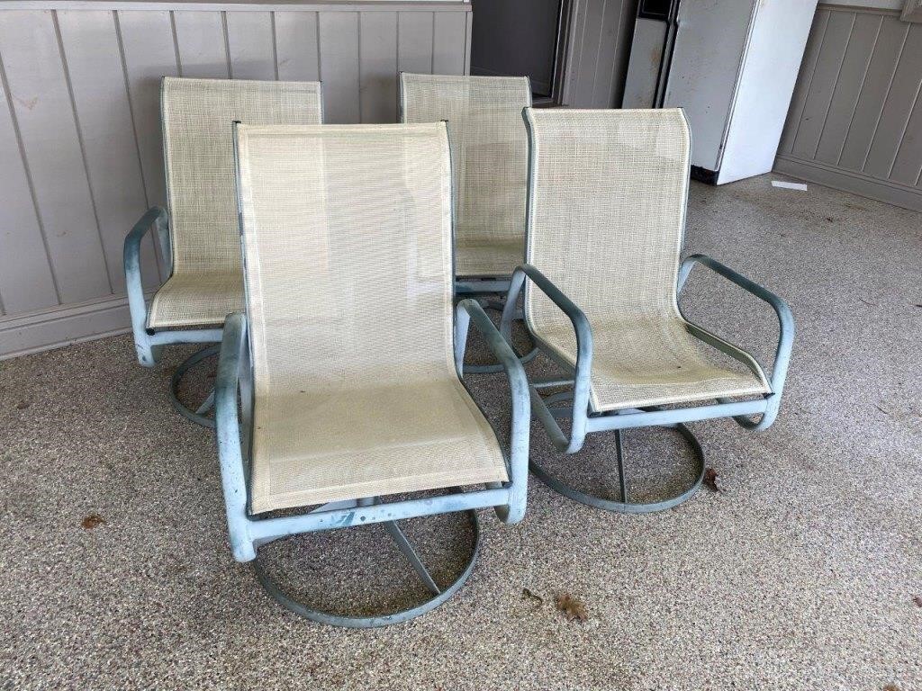 4pcs- patio chairs- showing some wear
