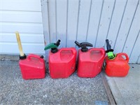 (4) Assorted Gas Cans