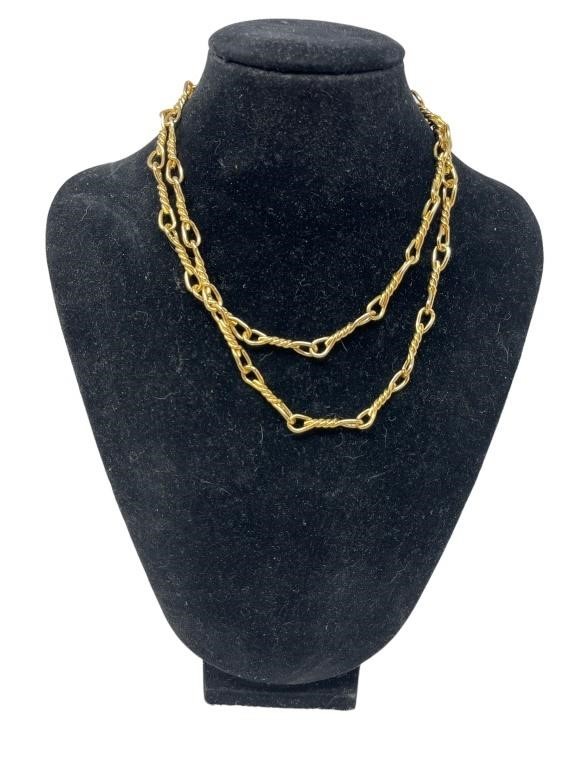 Christian Dior twisted link chain necklace