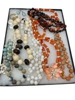 Higher end costume jewelry grouping Stones