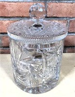 cut glass cracker jar