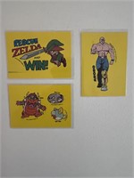 1989 Nintendo Sticker Bowser, Zelda, Abodo