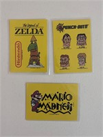 1989 Nintendo Sticker Mario, Punch Out, Zelda